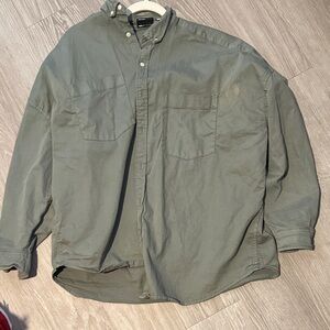 ASOS Sage Green oversized Lightweight Shirt Jacket